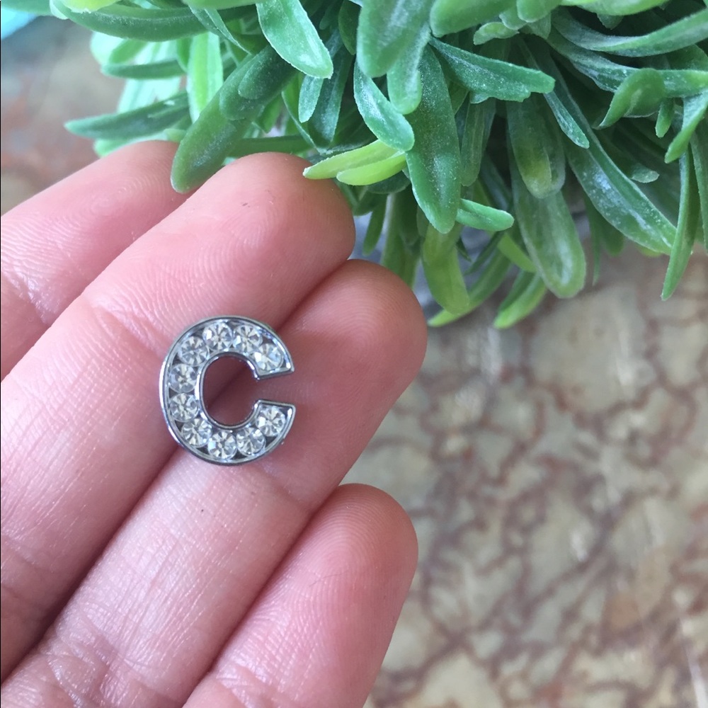 Sparkly Crystal Letter C Charm